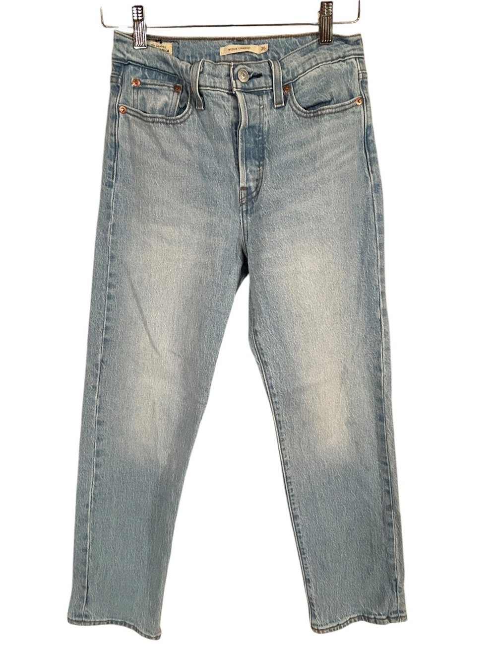 Levi's Wedgie Straight Leg Classic Blue Jeans Button Fly WOMEN’S SIZE 26 Waist